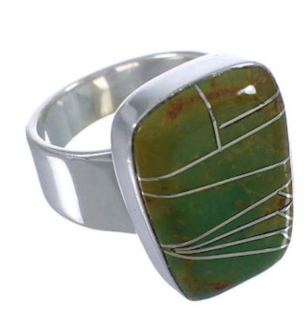 Southwest Turquoise Inlay High Quality Ring Size 4-3/4 EX40396
