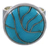Sturdy Turquoise Genuine Sterling Silver Ring Size 6-1/2 WX37945