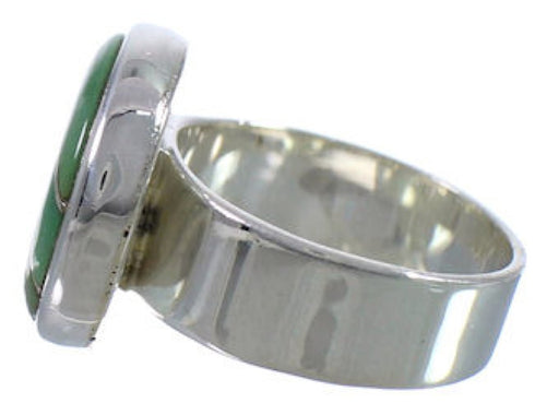 Sturdy Authentic Sterling Silver Turquoise Ring Size 5 WX38291