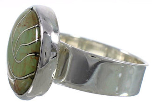 Sturdy Turquoise Sterling Silver Southwest Ring Size 8-1/4 WX38302