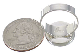 Sturdy Southwest Turquoise Sterling Silver Ring Size 7-3/4 WX38308