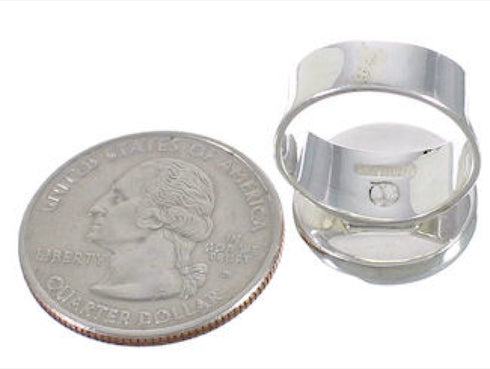 High Quality Sterling Silver Turquoise Ring Size 8-1/4 WX38335