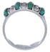 Turquoise Inlay Silver Southwest Ring Size 6-1/4 WX34405