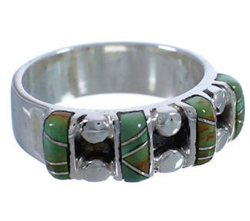 Authentic Sterling Silver Southwest Turquoise Ring Size 4-3/4 WX34430