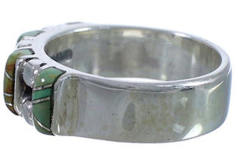 Southwest Turquoise Sterling Silver Ring Size 5-1/4 WX34442