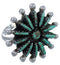 Silver Needlepoint Turquoise Ring Size 6-1/4 WX34509