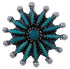Authentic Silver Needlepoint Turquoise Ring Size 5-1/4 WX34514