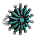 Turquoise Genuine Sterling Silver Needlepoint Ring Size 8-1/2 AX87453