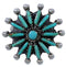 Turquoise Genuine Sterling Silver Needlepoint Ring Size 8-1/2 AX87453