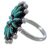 Turquoise Genuine Sterling Silver Needlepoint Ring Size 8-1/2 AX87453