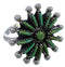Genuine Silver Southwestern Needlepoint Turquoise Ring Size 6 WX34550