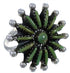 Needlepoint Turquoise Sterling Silver Jewelry Ring Size 5-1/2 WX34555