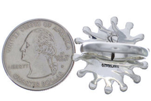 Needlepoint Turquoise Sterling Silver Ring Size 4-3/4 WX34557