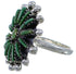 Needlepoint Turquoise Genuine Silver Ring Size 6-3/4 WX34559