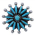 Silver Needlepoint Jewelry Turquoise Ring Size 5-3/4 WX34588