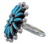 Silver Southwest Needlepoint Turquoise Ring Size 8-1/4 WX34620