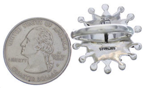 Silver Needlepoint Jewelry Turquoise Ring Size 5-3/4 WX34588