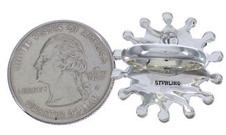 Silver Jewelry Needlepoint Turquoise Ring Size 4-1/2 WX34602