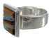 Well-Built Sterling Silver And Multicolor Ring Size 7 WX39886