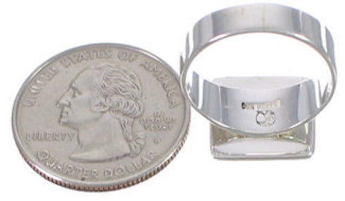 Sturdy Silver And Multicolor Southwest Ring Size 7 WX39993