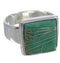 Turquoise Inlay Sturdy Silver Ring Size 7-3/4 WX40009