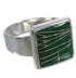 Southwest Sterling Silver Heavy Turquoise Ring Size 6-3/4 WX40027