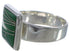 Turquoise Inlay Sterling Silver Heavy Ring Size 8-1/2 WX40021