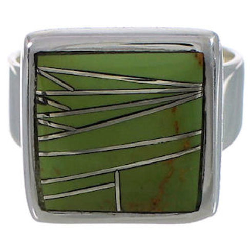 Sterling Silver Turquoise Well-Built Ring Size 5-3/4 WX40065