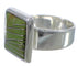 Turquoise Substantial Sterling Silver Ring Size 8-3/4 WX40067