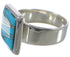 Sturdy Southwest Sterling Silver Turquoise Ring Size 7-1/4 WX40099