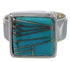 Heavy Turquoise Inlay Sterling Silver Jewelry Ring Size 5-1/2 WX40219