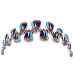 Whiterock Turquoise Multicolor Inlay Jewelry Link Bracelet AS29606