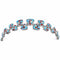 Whiterock Silver Turquoise Multicolor Link Bracelet Jewelry HS32985