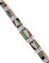 Silver Turquoise Multicolor Whiterock Link Bracelet Jewelry NS39314