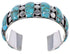 Genuine Sterling Silver Turquoise Inlay Heavy Cuff Bracelet MX27411
