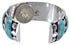 Genuine Sterling Silver Turquoise Inlay Heavy Cuff Bracelet MX27411