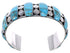 Genuine Sterling Silver Turquoise Inlay Heavy Cuff Bracelet MX27413