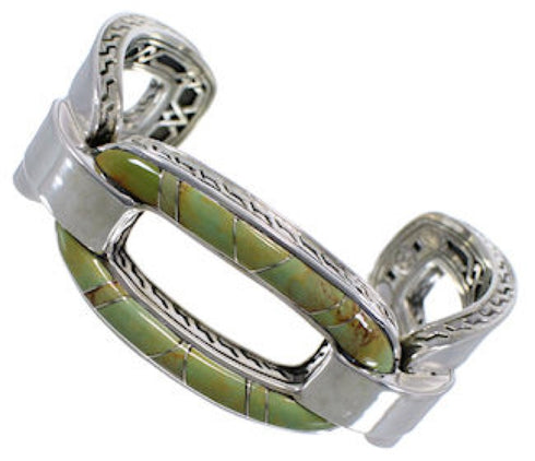 Southwestern Silver Turquoise Well-Built Cuff Bracelet MX27420