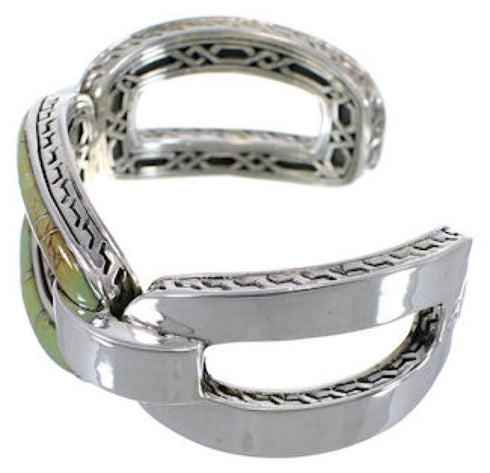 Southwestern Silver Turquoise Well-Built Cuff Bracelet MX27420