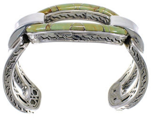 Southwestern Silver Turquoise Well-Built Cuff Bracelet MX27420