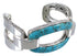 Southwest Turquoise Silver Jewelry Sturdy Cuff Bracelet MX27434