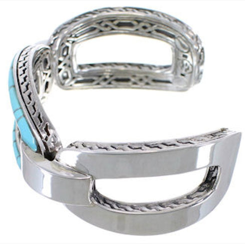 Southwest Turquoise Sterling Silver High Quality Cuff Bracelet MX27437