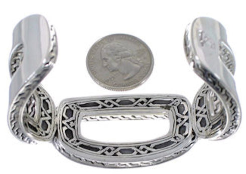 Southwest Turquoise Silver Jewelry Sturdy Cuff Bracelet MX27441