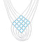 Hand Strung Liquid & Blue Turquoise Basket Weave Necklace LS46BT