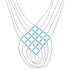 Hand Strung Liquid & Blue Turquoise Basket Weave Necklace LS46BT