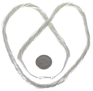 Stunning Liquid Sterling Silver 30 Strands 30" Necklace LS3030