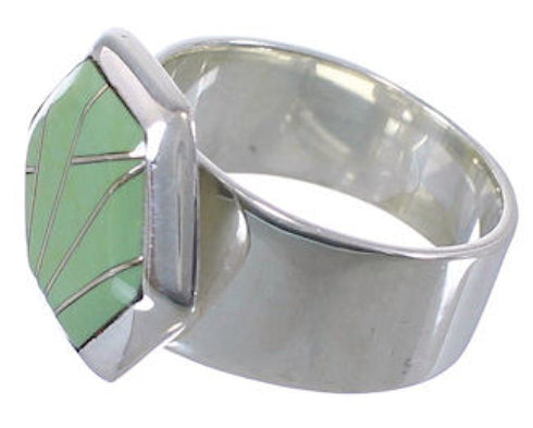Turquoise Sterling Silver Heavy Ring Size 7-3/4 EX40519