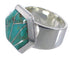 Sterling Silver And Turquoise Sturdy Ring Size 5-1/2 EX40524