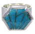 Southwest Silver Turquoise Heavy Ring Size 5-1/2 EX40615