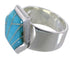 Southwest Silver Turquoise Heavy Ring Size 5-1/2 EX40615